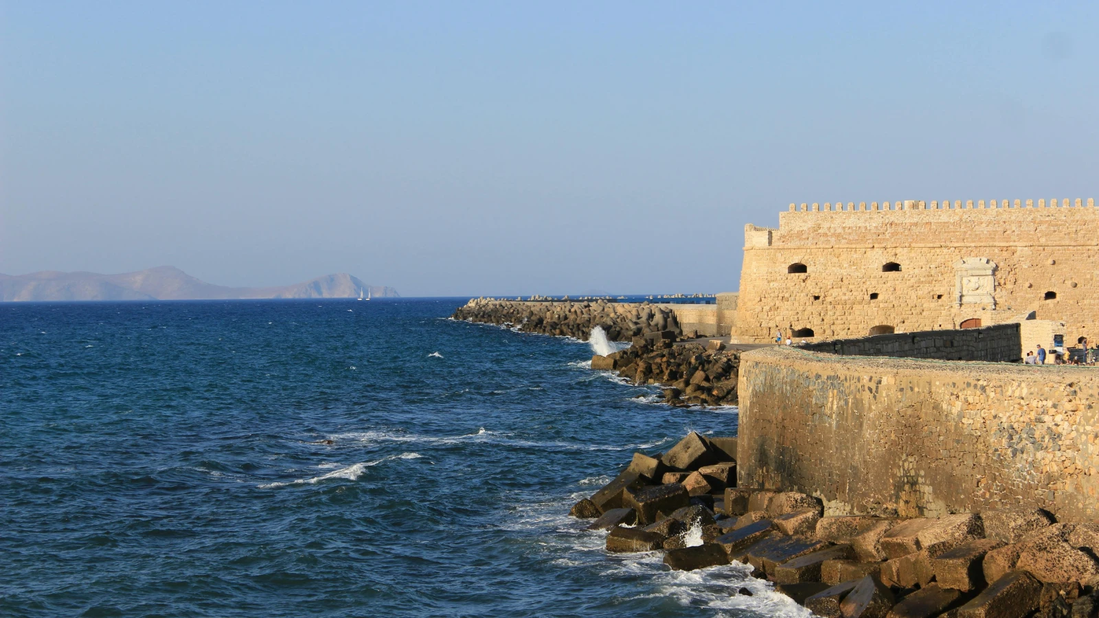 Venetian Fortress Rocca a Mare Koules at Heraklion harbour Crete