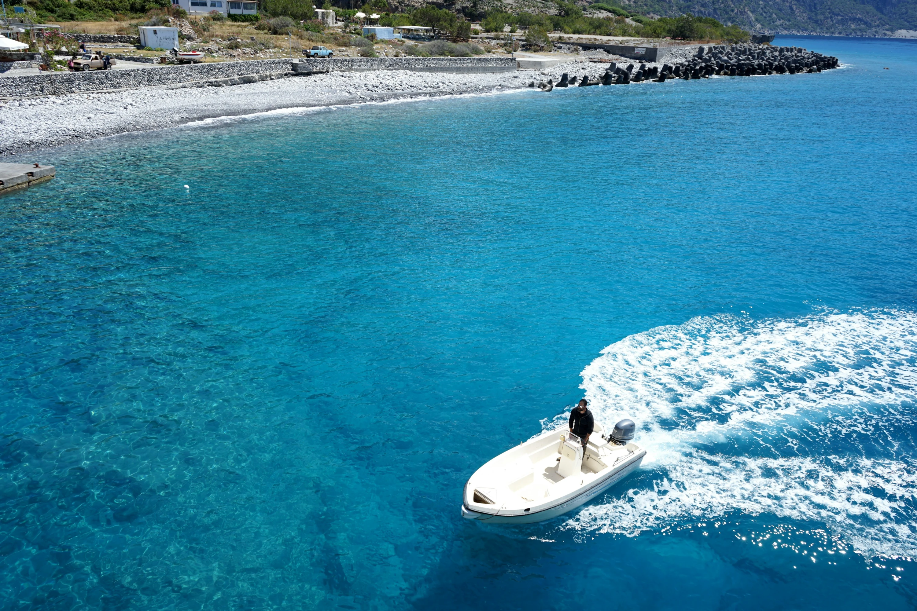 panoramic Crete coast for road trip car rental