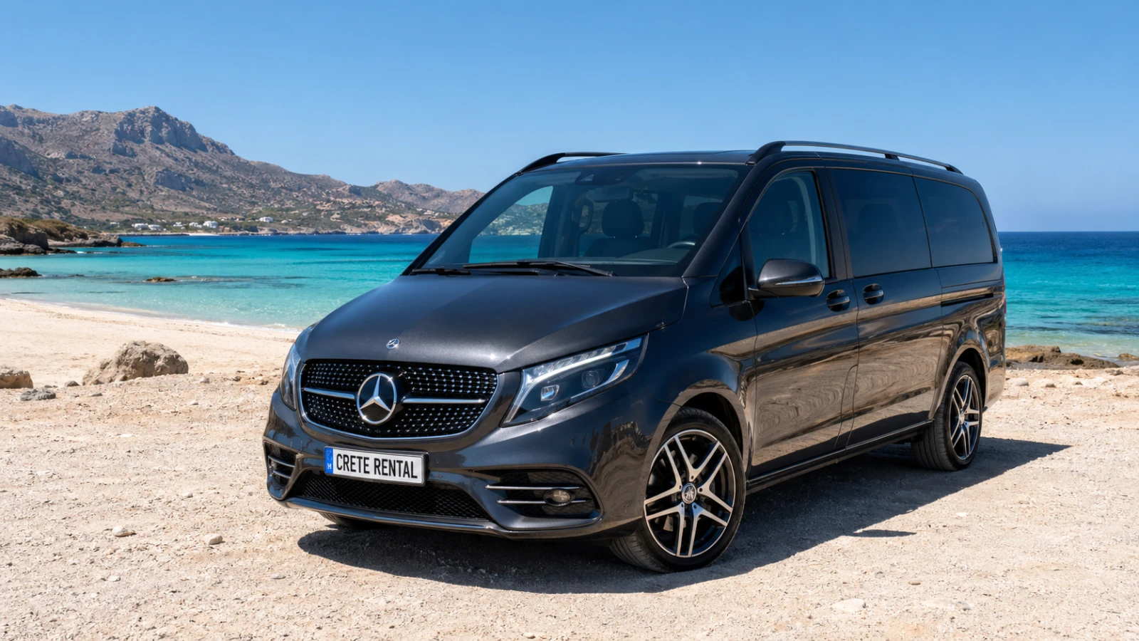 minivan rental Crete Mercedes for large families no credit card
