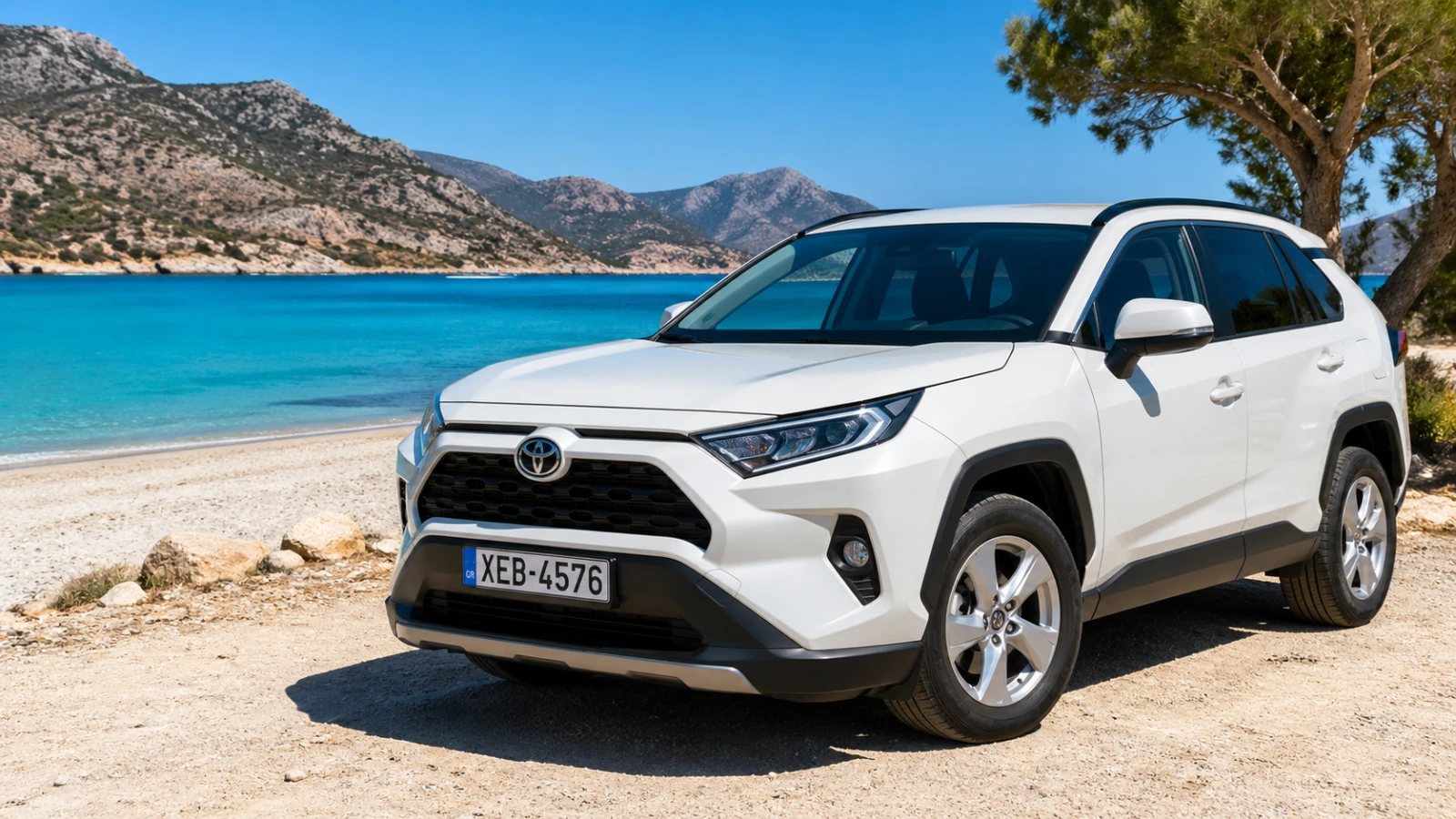 SUV rental Crete Toyota for mountain roads no deposit